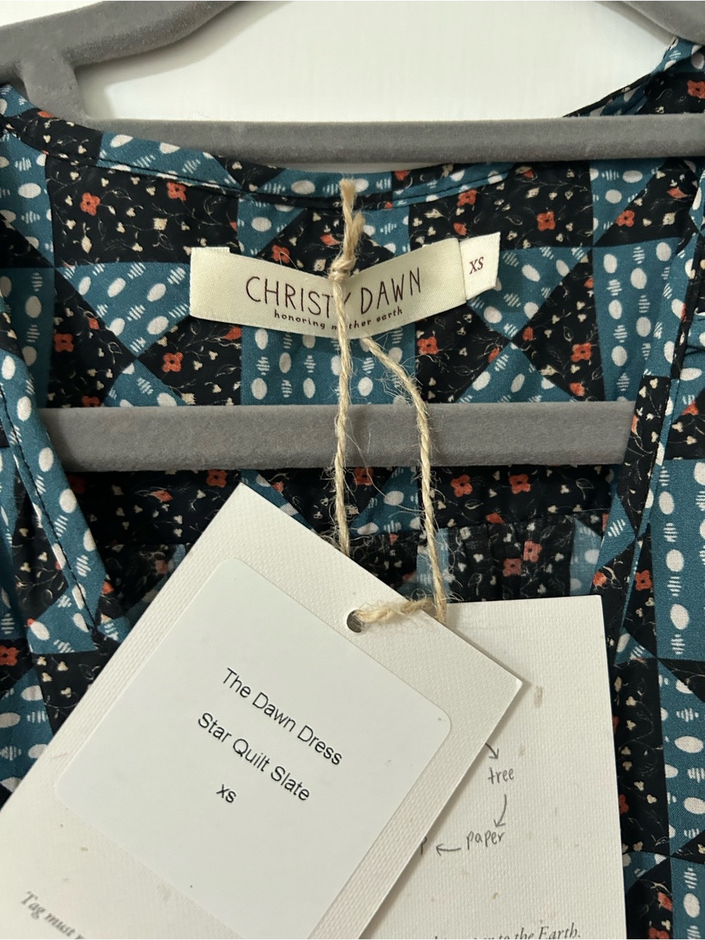 NWT Christy Dawn Star Quilt Slate Dawn Dress - Picture 5 of 5